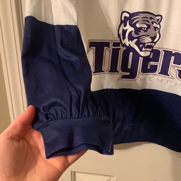 New University of Memphis woman’s criss cross open front long sleeve shirt - Picture 6 of 7